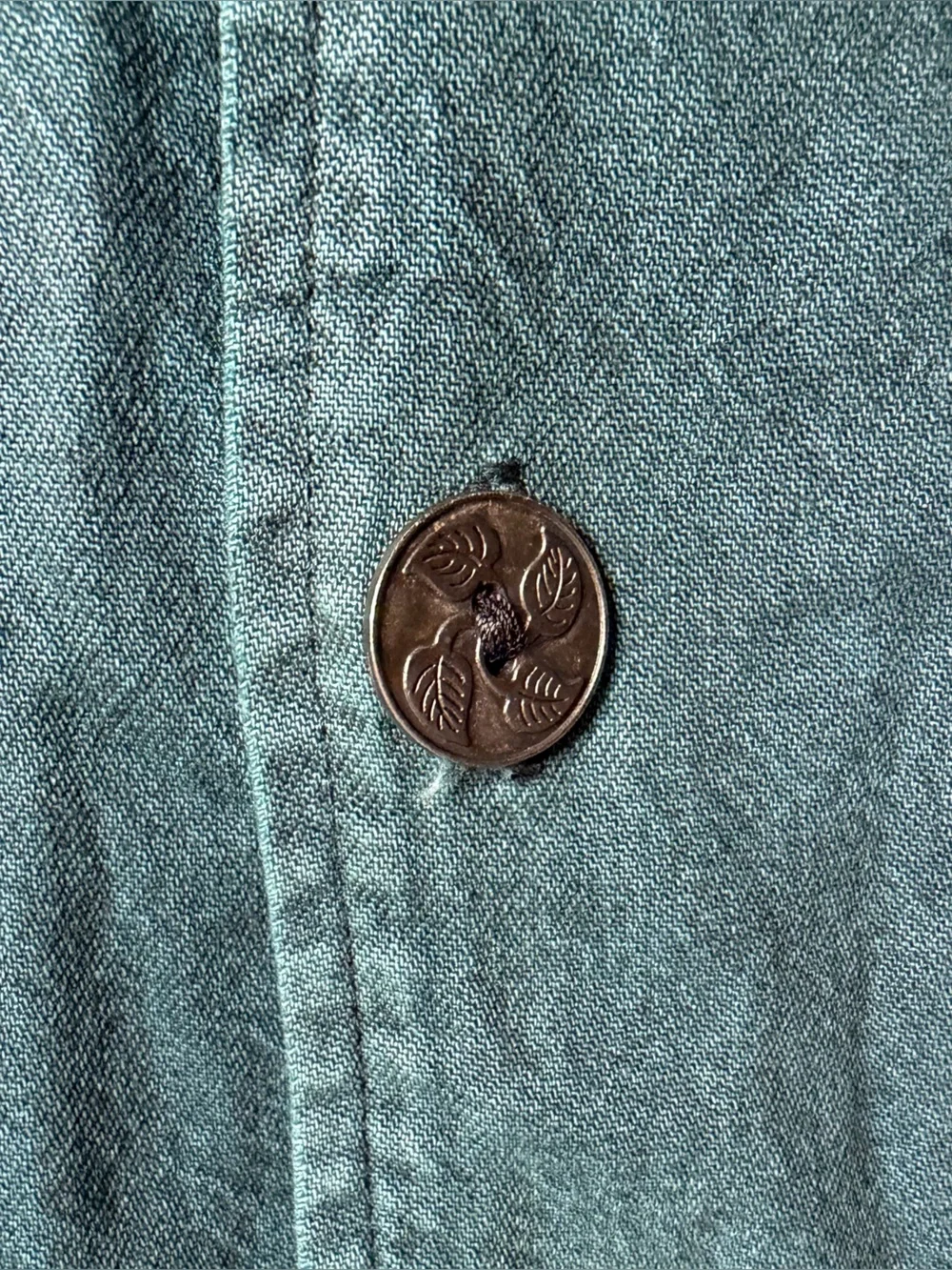 The North Face button down shirt jacket Medium Large green vintage lightweight